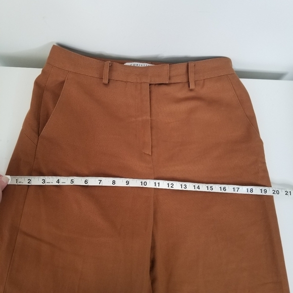 Christine Alcalay Piper Pant Cotton Twill Ankle Length Nutmeg Brown Size 6 - Picture 11 of 11